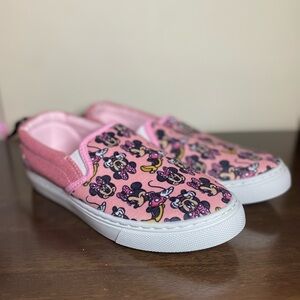 Disney Minnie Mouse Slip-On Shoes 3 NEW Sparkly Pink